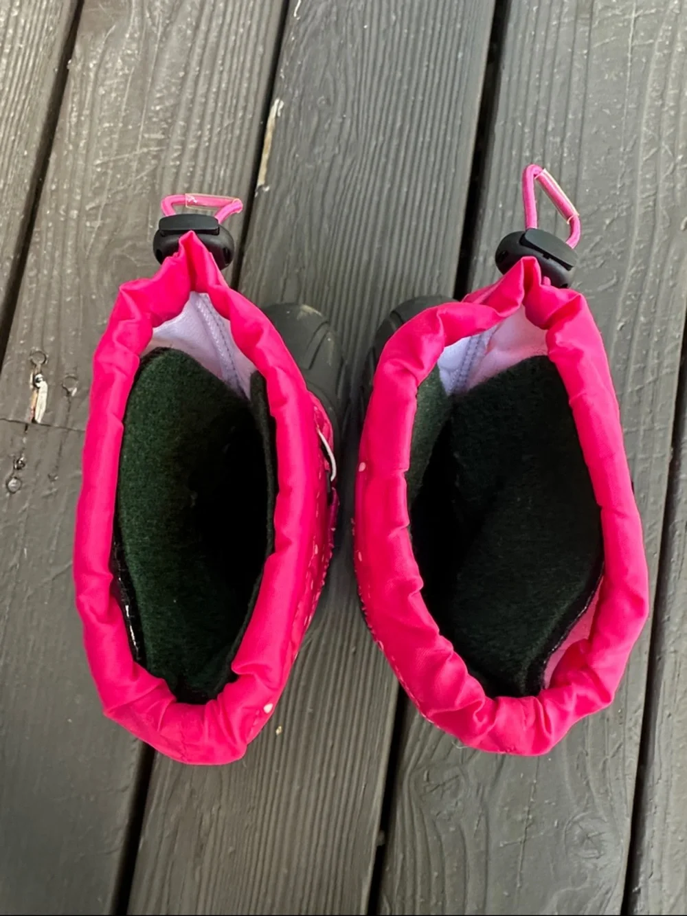 Sorel Flurry Toddler Snow Boots - Size 10 - Pink with White Polka Dots